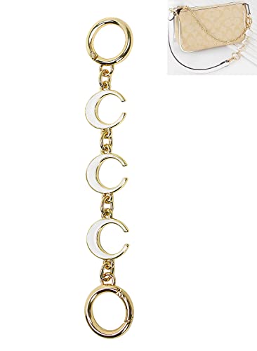 SONGKISSZQ Purse Strap Extender,Bag Extender Chain,Purse Chain Extender for Purse Handbags Shoulder Bag(White Long Round) - color: White