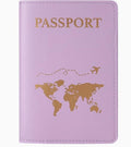 1-Piece Passport Holder, PU Leather Travel Wallet Case—An Ultra-Slim Document Organizer and Vacation Essential - color: Purple