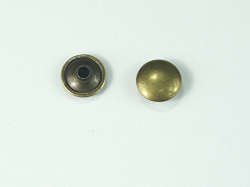 Magnetic Snaps Purse Double Rivet Closures Round Clasp Stud Button (Antique Bronze 20 Sets)
