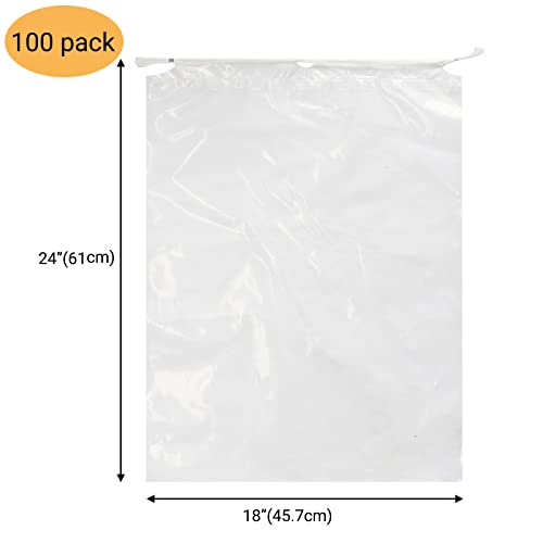 100 Pack 18x24 inch Transparent Shoe Bags Large - color: 18x24 inch