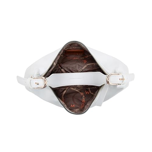 Montana West MEDIUM Shoulder Purses for Women Crescent Hobo Bags Trendy Purses - color: 073-white