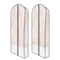 Zilink Fur Coat Storage Bags Dress Bags for Gowns Long 60 in, 2 Pack | 7 in Gussted, Wrinkle Free, Breathable, Dust Covers for Hanging Clothes for Leather Jacket Fur Coat Puffy Dress Storage - size: 60"-2pcs
