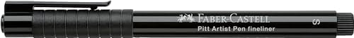 Faber-Castell Art & Graphic Pitt Artist Pen Fineliner India Ink Pen, Black, Single Pitt Pen, for Art, Craft, Drawing, Sketching, Home, School, University, Colouring - color: Black 0.3mm