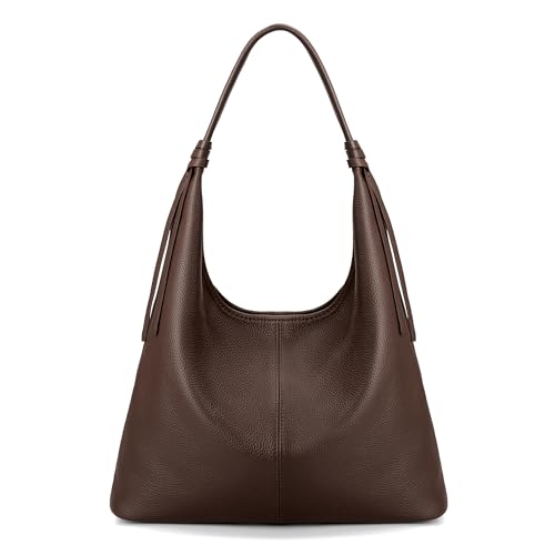 befen Genuine Leather Slouchy Hobo Purses for Women, Casual Hobo Bags - color: Coffee