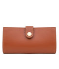 Women’s Genuine Leather Wallet – Slim Design with Secure Snap Multiple - Card Slots & Interior Zipper Pocket (Brown) - color: Brown