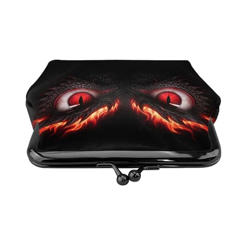 Kiss-lock Coin Purse for Women Change Purses Cute Small Coin Pouch Tiny Coin Wallet (Dragon Eyes) - color: Dragon Eyes
