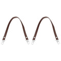 PATIKIL Leather Purse Handle Strap, 2 Pcs 17 Inch Leather Purse Strap Replacement DIY Women Clutch Bag Handbag Top Handle Strap Repair Accessories, Dark Brown - color: Dark Brown, size: 17 Inch