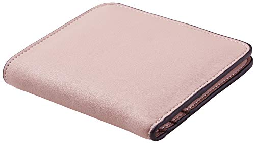 Toughergun Women’s Small Slim Leather Wallet with RFID Protection, Compact Bifold Mini Purse with Clear ID Window - color: 08 ReNapa Pink Champagne