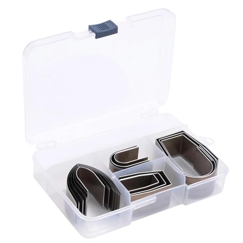 GGFOXLEW 18 Sizes Leather Corner Punch Set, Alloy Steel Leather Corner Cutter, Universal Leather Die Cutter Punch with Storage Box for Embossing, Punching and Cutting