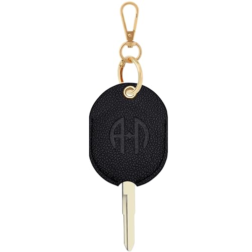 Leather Key Cover for Broken Car Key Loop Replacement | Double-Layer PU Leather Protects Car Keys from Scratches and Damage - color: Extra Large-black02