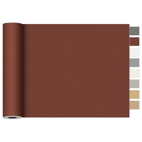 Leather Repair Tape,16 x 30 Inches Self Adhesive Leather Repair Patch，Leather Repair Kit for Furniture，Couches,Car Seats,Cabinets,Handbags(Brown) - color: Brown, size: 16″x 30″