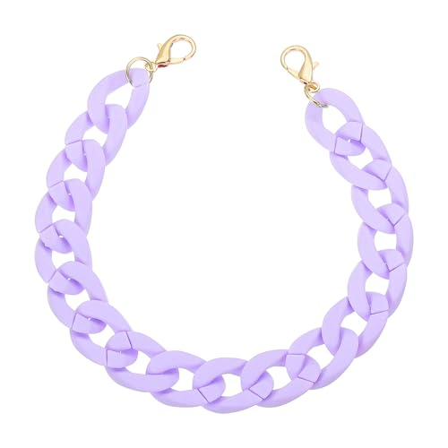 PATIKIL 15" Acrylic Purse Chain Acrylic Chain Linking Rings Light Purple - color: Matte Light Purple