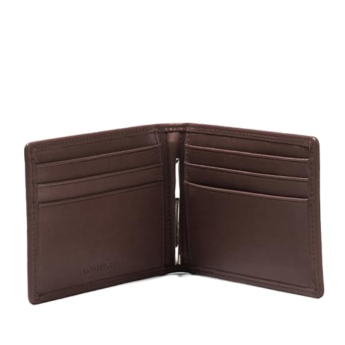 Premium Mahogany Men's Slim Bifold Wallet with Money Clip - Mahogany - color: Premium Mahogany