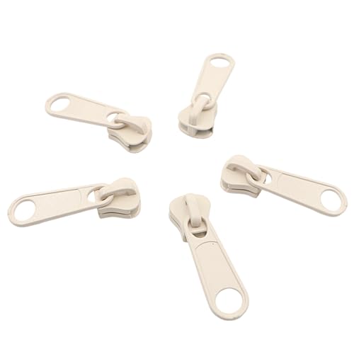 #10 Beige Pulls for Jacket Luggage Purses Bags Bulk Metal Slider Repair | Leekayer 15PCS #10 Beige Pulls for Resin Plastic Zippers Large Sliders Zipper Repair - color: Beige, size: #10-Single Pull