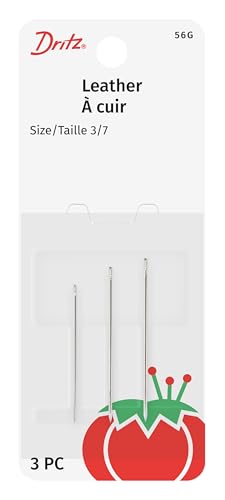 Dritz 56G Glovers/Leather Hand Needles, Size 3/7 (3-Count) - size: Size 3/7