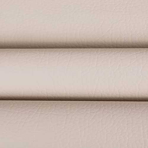 Marine Vinyl Upholstery Faux Leather Fabric, 2 Yards Beige | Marine Grade Faux Leather Vinyl by the Yard, Waterproof, Soft & Durable, for Boat, Furniture Upholstery, DIY Sewing Crafts - color: Beige, size: 2 Yards 55" x 72" (Pre-cut)