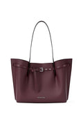 Michael Kors womens Emilia Large Tote - color: Silver-tone Hardware/Pebble Leather/Oxblood