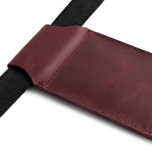 Hide & Drink, Waist Phone Holder Pouch, Accessory Bag, Soft Case for Work & Outdoors Essentials, Full Grain Leather Handmade - color: Sangria