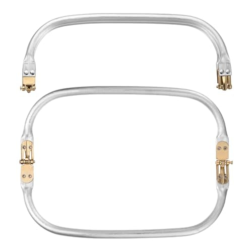 TIXIPEM 9.5IN Metal Purse Frame [2PCS] - Arc Rectangle Frame Kiss Lock Clasp Use for DIY Purse Handle Making Supplies & Sewing Bag Clutch Crafts - [Gold Tone] Bag Hardware Replacements - color: Gold Tone, size: 9.5IN