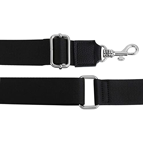 Allzedream Thick Purse Strap Wide Adjustable Replacement Crossbody Bag Handbag Leather Ends - color: Black-sh-leather Tip
