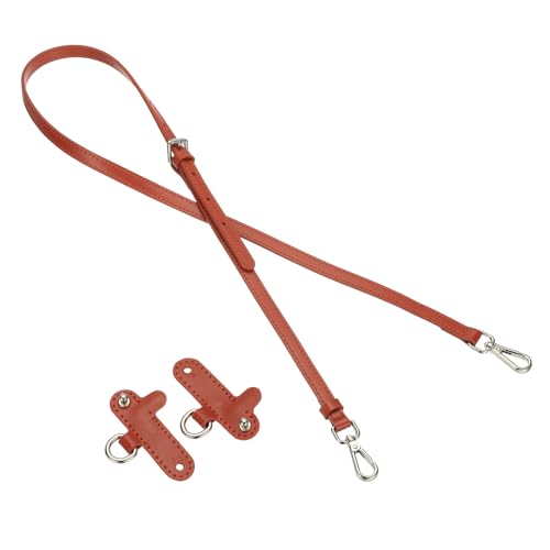 PATIKIL Leather Shoulder Strap, Adjustable Purse Straps Replacement Kit with Clasp for Crossbody Handbag Mini Tote Bag, Wine Red - color: Wine Red