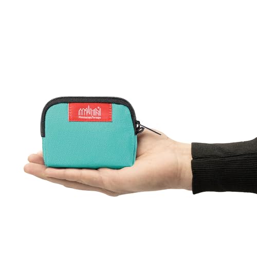 Manhattan Portage CORDURA® Coin Purse With Zipper Closure Pouch Eclectic Colors Credit Card ID Card Jewelry Keys Water Resistant Gift Everyday Carry - color: Aqua Blue