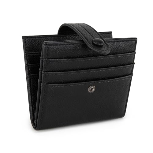 Montana West X Wrangler Small Black Wallet for Woman Ladies Girls Slim Thin Bifold Card Cases & Money Organizers RFID Lining and Zipper Coin Pocket - color: Black