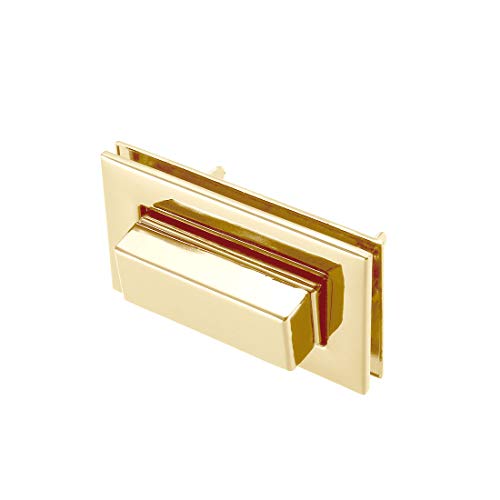 uxcell 2 Sets Rectangular Purses Twist Lock 52mm X 29mm Clutches Closures for DIY Bag Making - Light Gold - color: Light Gold, size: 52mm x 29mm