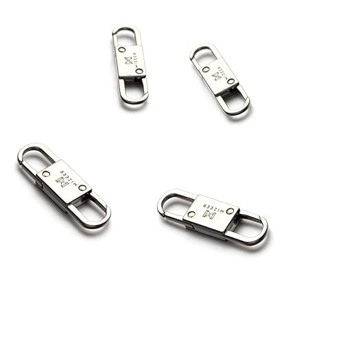 Mizeer 2 Size Zipper Clip Theft Deterrent - Anti Theft Zipper Clips Keep The Zipper Closed - Locks for Backpacks, Purses 4pcs Silver - color: 4pcs Sliver