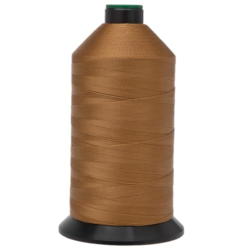 Extra Strong Bonded Nylon Thread #69 Tex70 – 16 OZ, 6000yds, Versatile Stitching Solution for Leather, Upholstery, Canvas Repair and More (Caramel) - color: Caramel, size: #69 Tex70 Tkt40