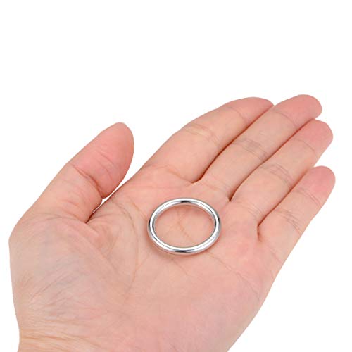 uxcell O Ring Buckle 20mm(0.8") ID 3mm Thickness Zinc Alloy Silver Tone 5pcs - color: Silver Tone, size: 20mm