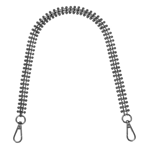 uxcell Metal Chunky Purse Chain Handle, 60cm/23.6" Bag Extender Chains Replacement with Swivel Lobster Clasps for DIY Handmade Handbag Shoulder Bags Hardware Accessories, Gunmetal - color: Gunmetal