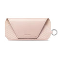 VULKIT Portable Leather Eye Glasses Case for Women & Men, Slim Sunglass Case, Unisex Eyeglass Case - color: Nude Apricot