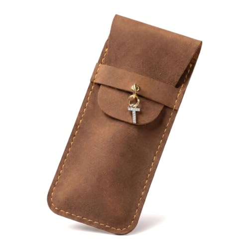 Personalized Initial PU Suede Pen Pouch - Office and Professional Storage Accessory, Ideal Gift for Coworkers (T) - color: T