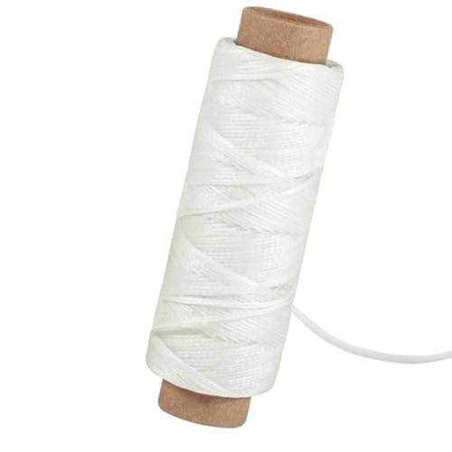 Leather Sewing Waxed, White Waxed Thread for Beginners Leather Craft DIY Supplies, Shoe Repairing, Jewelry Making (32.8 Yards) - color: White, size: 32 Yards