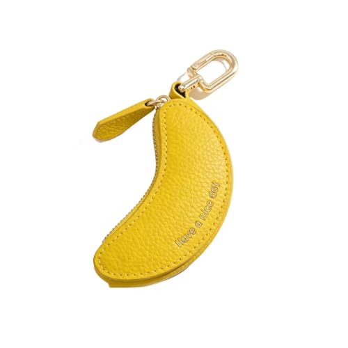 Cute Gifts for Women Banana Coin Purse Keychain, Mini Banana Bag Charm for Purses, KawaiiBanana Purse Charm, Small Coin Pouch for Handbags, Mothers Day Graduation Spring Gifts - color: Banana