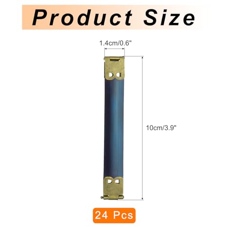 uxcell 24Pcs Metal Internal Flex Frame, 10cm/3.9" Coin Purse Frame Handbag Hinges Clip for Wallet Bag DIY Craft Sewing Purse Making, Bronze - size: 3.9"