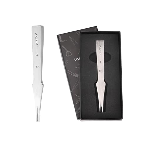 WUTA Leather Chisel All-Polished Die-Steel Puncher French Style Pricking Iron Sharp Leather Punching (Obverse, 2.7 mm-2 Teeth) - color: Obverse, size: 2.7 mm-2 Teeth