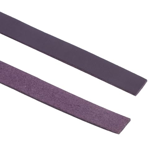MECCANIXITY Leather Straps Strip Belt 1.2cm(0.5" Width) 100cm(40" Length) Leather Strips String Purple for DIY Craft, Jewelry, Key Chains - color: Purple, size: 1.2cm x 100cm