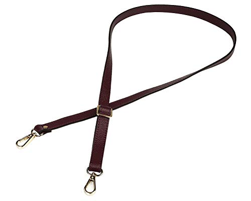 VanEnjoy Full Grain Genuine Leather Adjustable CrossBody Strap Replacement for Bag Purse, 0.7" Wide,26-51" Long - color: Purple