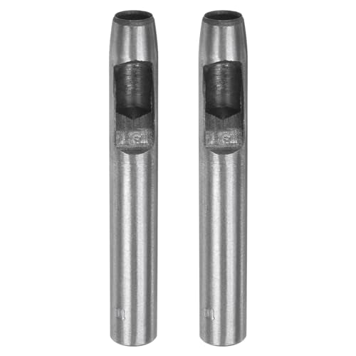HARFINGTON 2pcs Hollow Punch for Leather 10mm Round Hole Punch Tool for Belt Puncher Carbon Steel Single Punch for Watch Belt Cut Leather Craft Rubber Paper Fabric Plastic Soft Material - size: 10mm