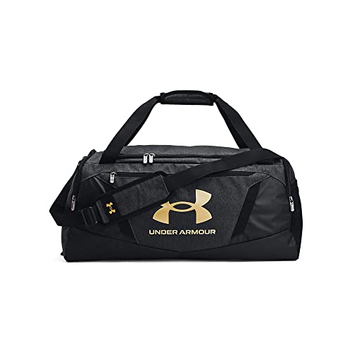 Under Armour Undeniable 5.0 Duffle - color: Black Medium Heather (002)/Metallic Gold, size: Medium (58L)