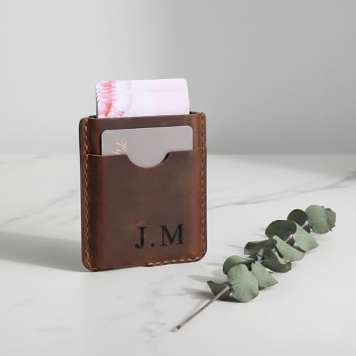 Personalized Leather Money Clip Wallet for Men - Magnetic Pop-Up Card Holder, Full-Grain Genuine Leather, RFID Blocking, Minimalist Front Pocket Wallet, Gift for Him, Dad & Groomsmen - Blue - color: Blue
