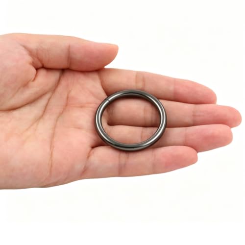 BIKICOCO 1-1/4'' Metal O-Ring Buckle Connector Round Loops Non Welded for Bags Webbing Purse and Belt Straps - color: Gunmetal X 20 Pcs