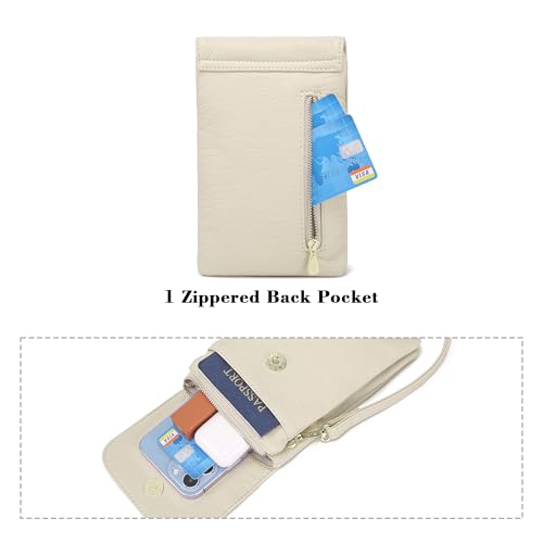 MINICAT Small Crossbody Bags for Women Vegan Leather Cross Body Phone Purse | Lightweight Cell Phone Wallet, Women's Shoulder Handbags, Mini Cross Body Bag for Woman Travel Shopping Everyday Daily Use - color: Beige