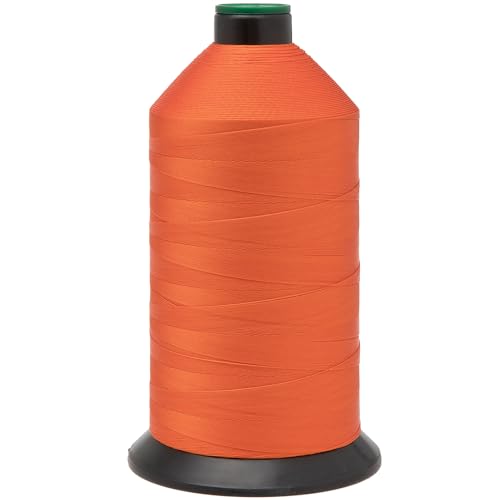 Extra Strong Bonded Nylon Thread #69 Tex70 – 16 OZ, 6000yds, Versatile Stitching Solution for Leather, Upholstery, Canvas Repair and More (Orange) - color: Orange, size: #69 Tex70 Tkt40