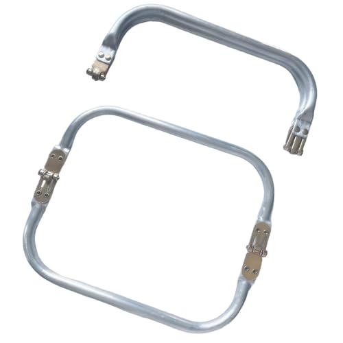 Tuofchyi 8 Inch Metal Purse Frame, 2Pcs Rectangle Kiss Lock Bag Hardware | Ideal for DIY Tote Bags, Clutches, Crochet Purses, Features a 180° Opening, Strong Hinges Secure Rectangle Kiss Lock Closure - size: 8 inch