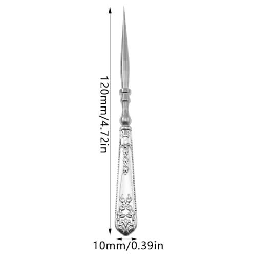 yyangz Vintage Patterned Awl Silver Handmade DIY Sewing Tool Accessories Punching Awl Sewing Needle for Repairing Canvas Leather Soles Handbags