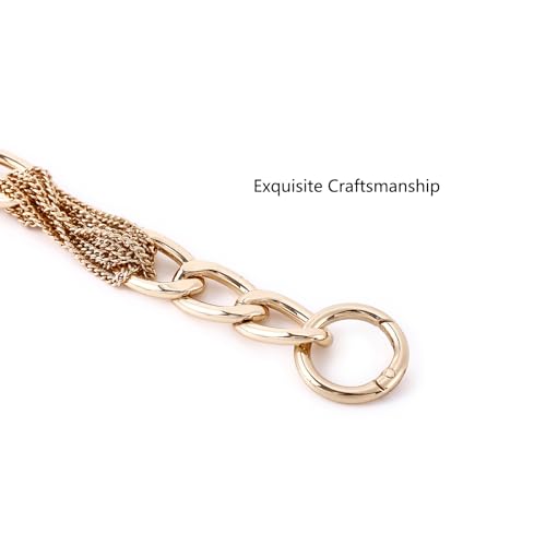 Yichain Classy Metal Tassels Bag Chains Purse Handles Shoulder Strap Replacement Charms Accessories (Gold Small 24'') - color: Gold Small 24''