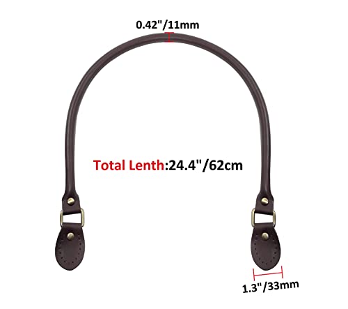 Murtenze 24 Inch Purse Straps, Coconut Brown, 2 Pack - color: Coconut Brown